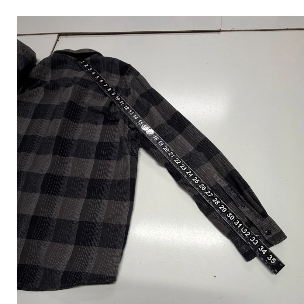 The North Face Shirt Mens Large Black Arroyo Flannel Long Sleeve Plaid Button Up